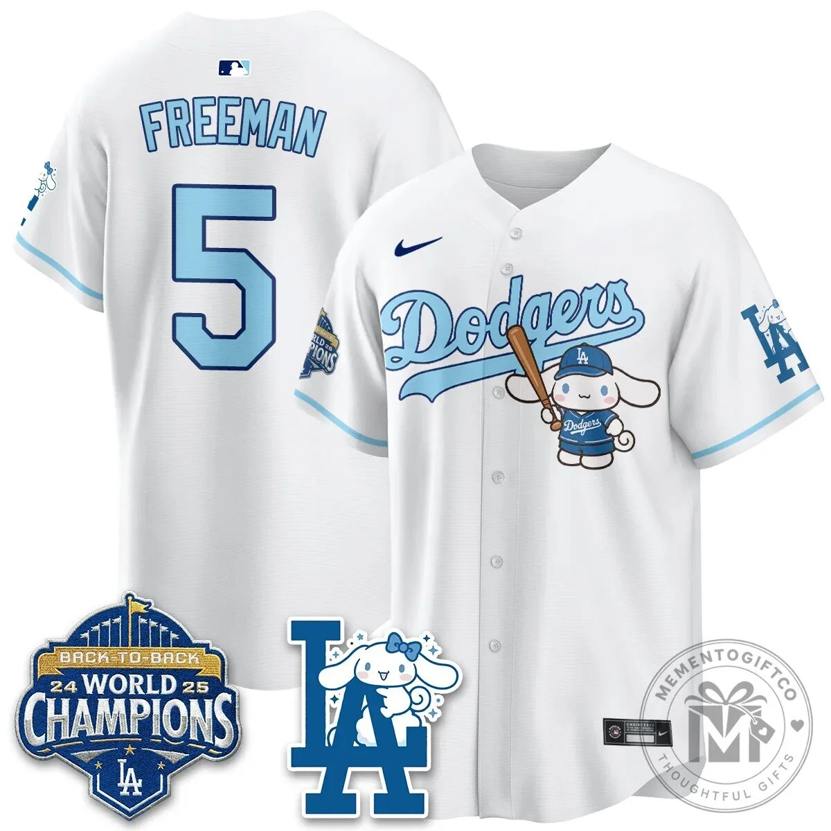 Los Angeles Dodgers Shohei Ohtani Cinnamoroll Edition Baseball Jersey 46 Los Angeles Dodgers Shohei Ohtani Cinnamoroll Edition Baseball Jersey
