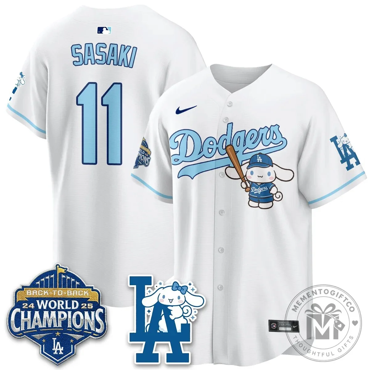Los Angeles Dodgers Shohei Ohtani Cinnamoroll Edition Baseball Jersey 47 Los Angeles Dodgers Shohei Ohtani Cinnamoroll Edition Baseball Jersey