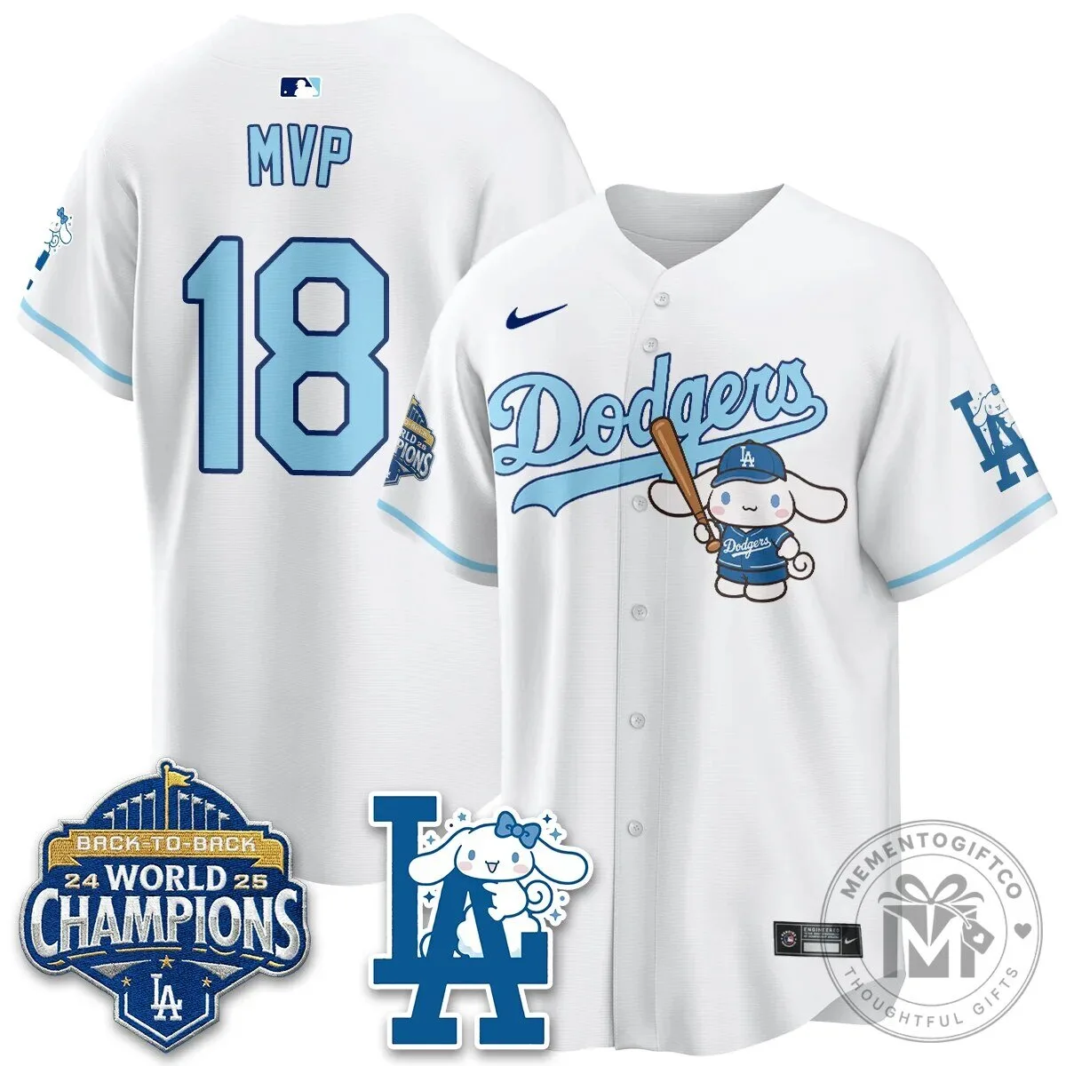 Los Angeles Dodgers Shohei Ohtani Cinnamoroll Edition Baseball Jersey 50 Los Angeles Dodgers Shohei Ohtani Cinnamoroll Edition Baseball Jersey