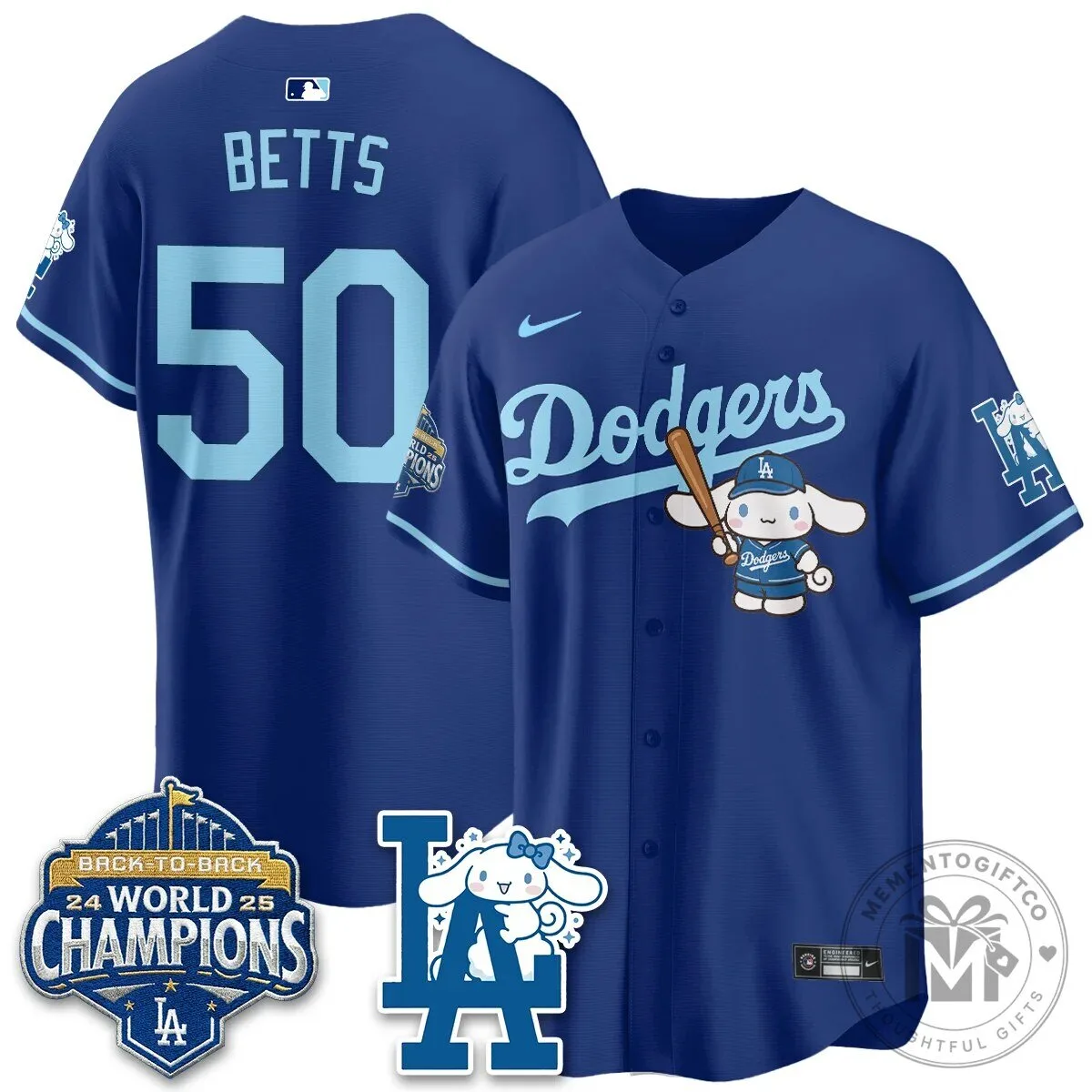 Los Angeles Dodgers Shohei Ohtani Cinnamoroll Edition Baseball Jersey 54 Los Angeles Dodgers Shohei Ohtani Cinnamoroll Edition Baseball Jersey