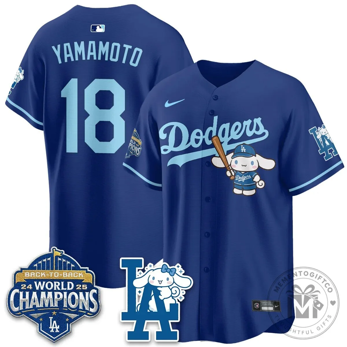 Los Angeles Dodgers Shohei Ohtani Cinnamoroll Edition Baseball Jersey 55 Los Angeles Dodgers Shohei Ohtani Cinnamoroll Edition Baseball Jersey