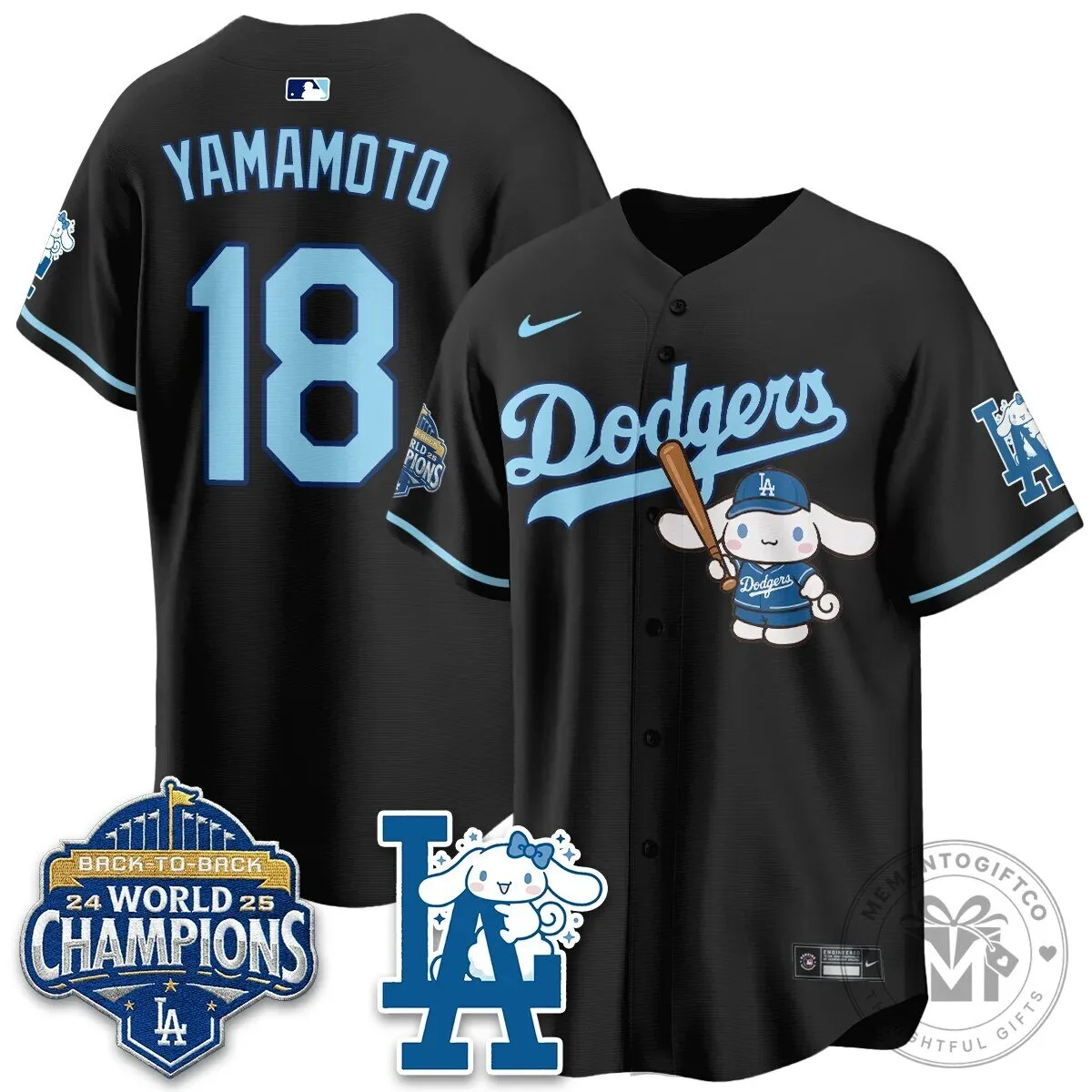 Los Angeles Dodgers Shohei Ohtani Cinnamoroll Edition Baseball Jersey 65 Los Angeles Dodgers Shohei Ohtani Cinnamoroll Edition Baseball Jersey