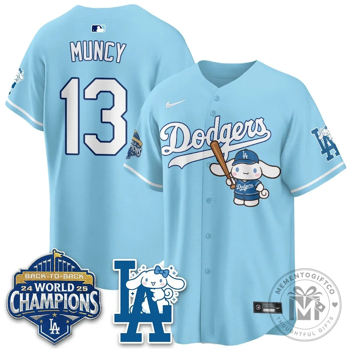Los Angeles Dodgers Shohei Ohtani Cinnamoroll Edition Baseball Jersey 78 Los Angeles Dodgers Shohei Ohtani Cinnamoroll Edition Baseball Jersey