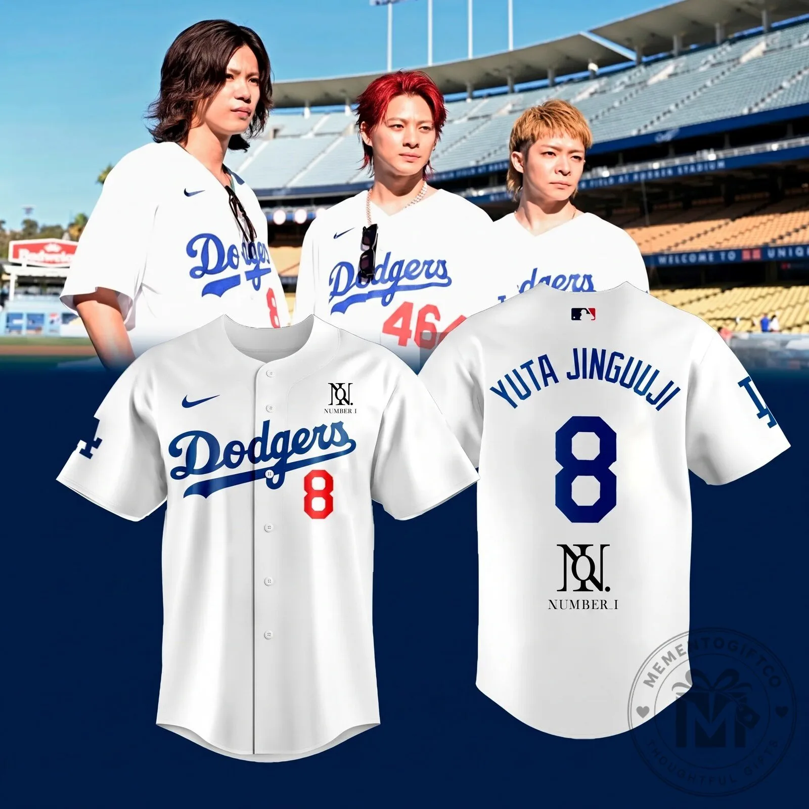 Number_i Yuta Jinguji Los Angeles Dodgers Baseball Jersey
