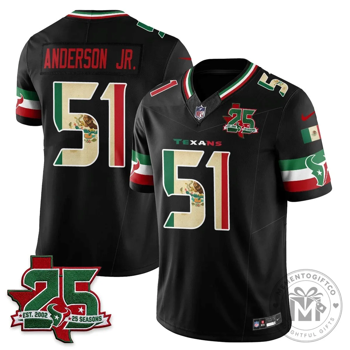 C.J. Stroud Houston Texans Jersey - 25 Seasons, Mexico Style Football Apparel 57 C.J. Stroud Houston Texans Jersey - 25 Seasons, Mexico Style Football Apparel
