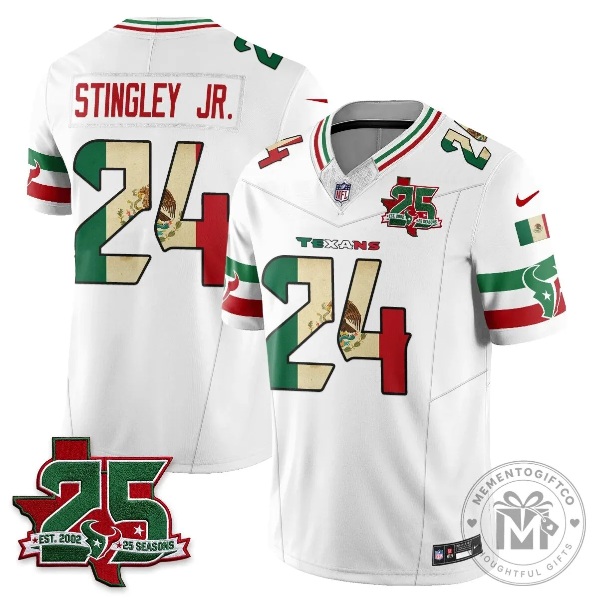 C.J. Stroud Houston Texans Jersey - 25 Seasons, Mexico Style Football Apparel 68 C.J. Stroud Houston Texans Jersey - 25 Seasons, Mexico Style Football Apparel