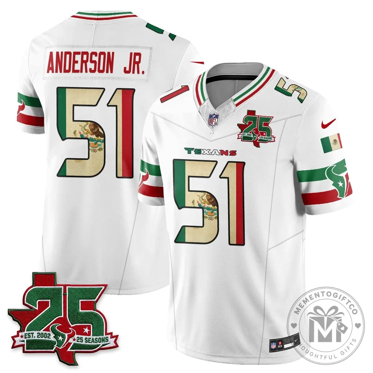 C.J. Stroud Houston Texans Jersey - 25 Seasons, Mexico Style Football Apparel 69 C.J. Stroud Houston Texans Jersey - 25 Seasons, Mexico Style Football Apparel