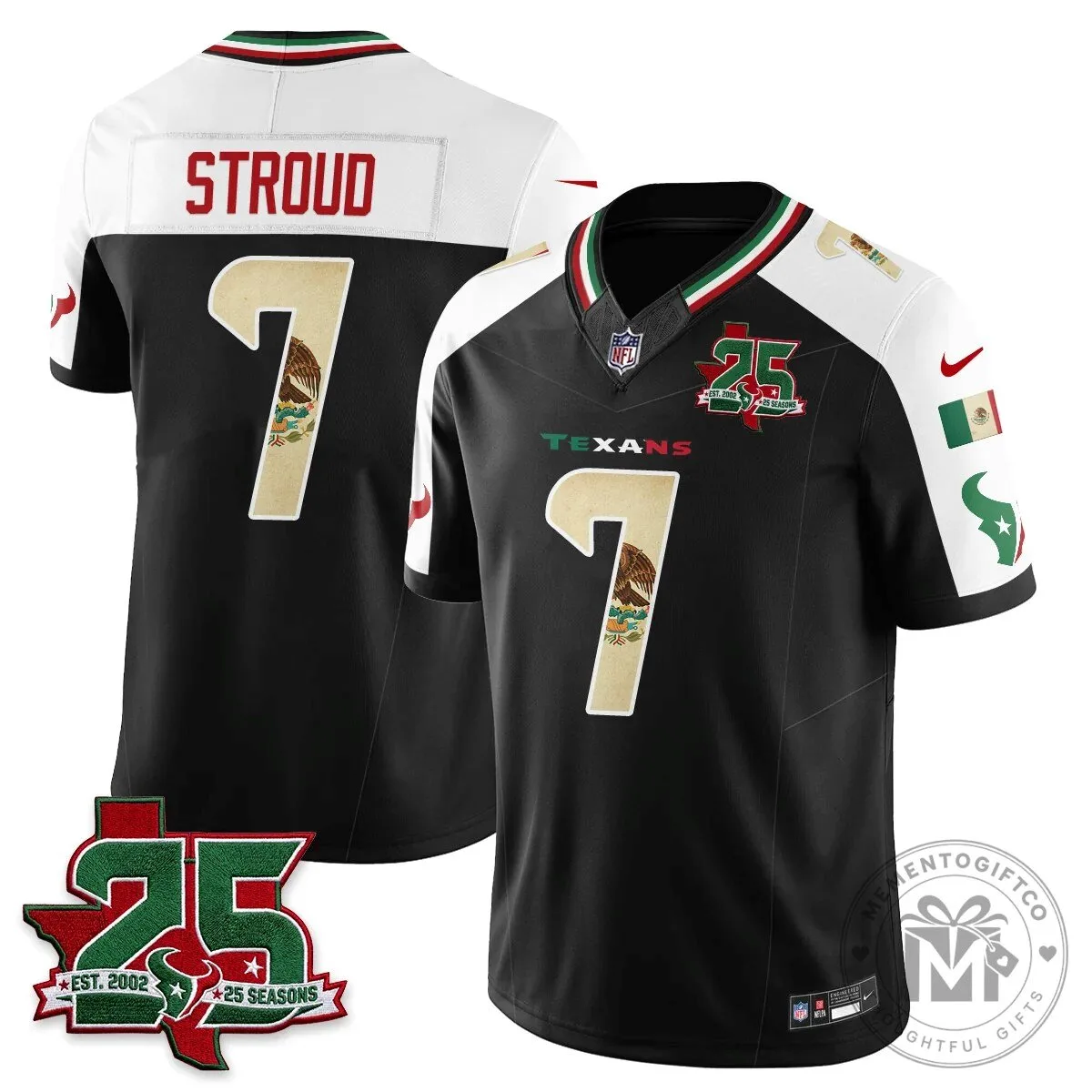 C.J. Stroud Houston Texans Jersey - 25 Seasons, Mexico Style Football Apparel 74 C.J. Stroud Houston Texans Jersey - 25 Seasons, Mexico Style Football Apparel