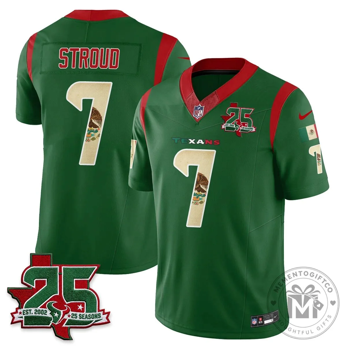 C.J. Stroud Houston Texans Jersey - 25 Seasons, Mexico Style Football Apparel 86 C.J. Stroud Houston Texans Jersey - 25 Seasons, Mexico Style Football Apparel