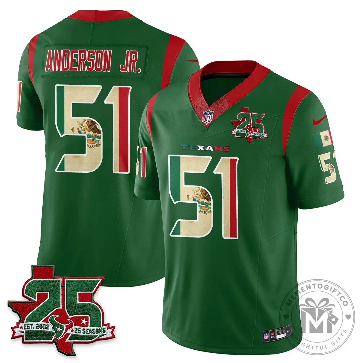 C.J. Stroud Houston Texans Jersey - 25 Seasons, Mexico Style Football Apparel 93 C.J. Stroud Houston Texans Jersey - 25 Seasons, Mexico Style Football Apparel