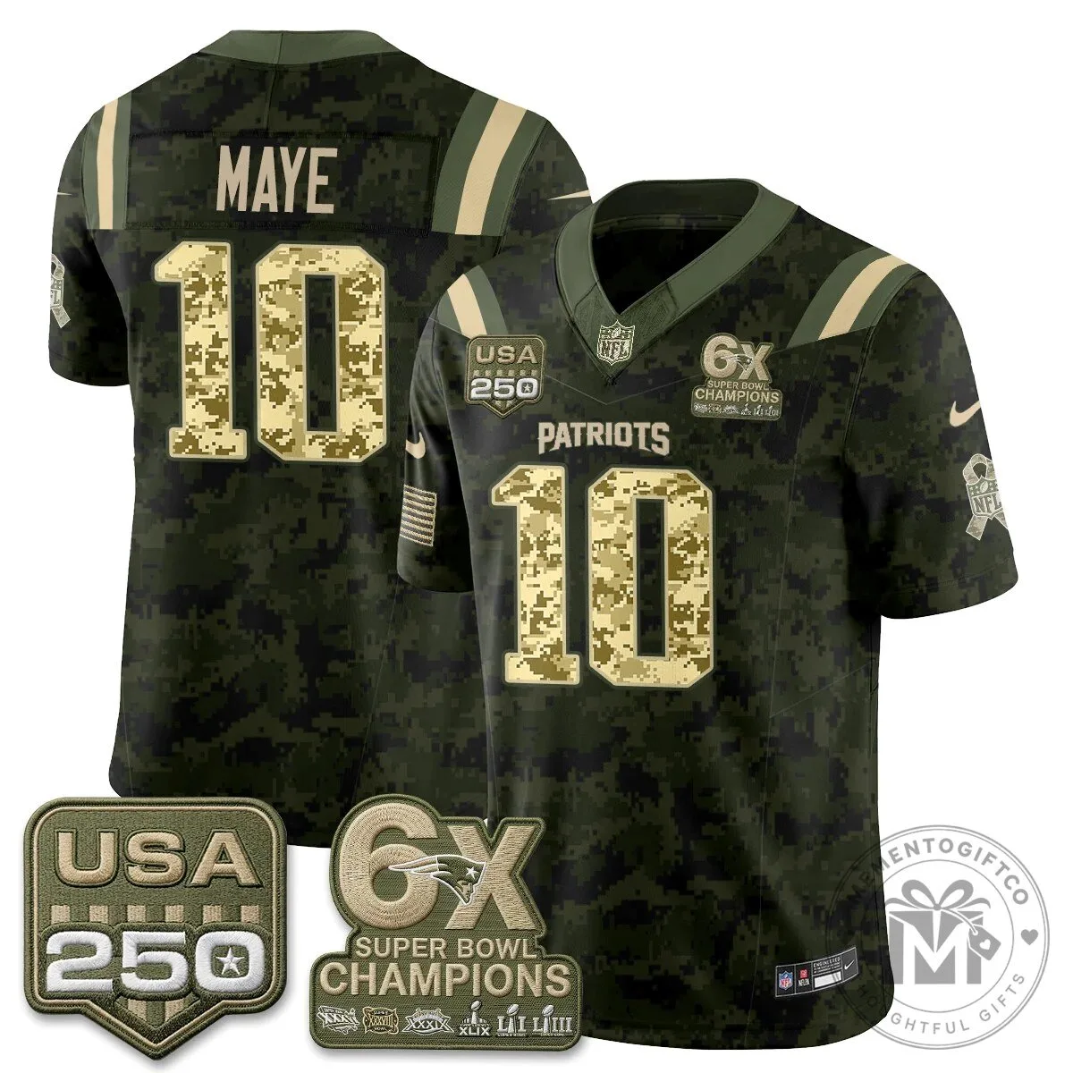 New England Patriots Salute To Service Military Camouflage Football Jersey