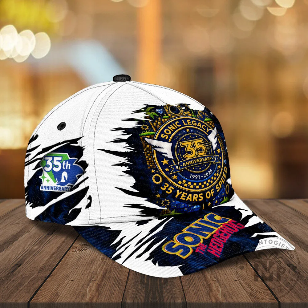 Sonic The Hedgehog 35th Anniversary Classic Baseball Cap Hat 9 Sonic The Hedgehog 35th Anniversary Classic Baseball Cap Hat