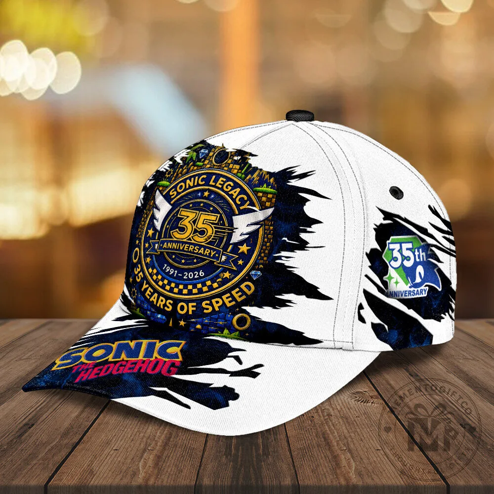 Sonic The Hedgehog 35th Anniversary Classic Baseball Cap Hat 10 Sonic The Hedgehog 35th Anniversary Classic Baseball Cap Hat