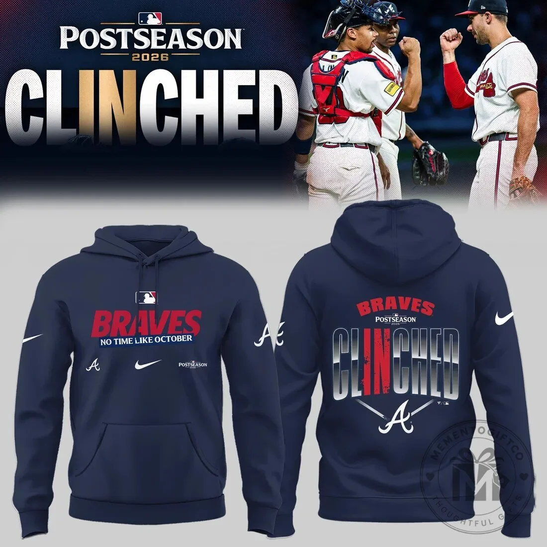 Braves Baseball Fan Hoodie for 2026 Postseason Celebration in Atlanta