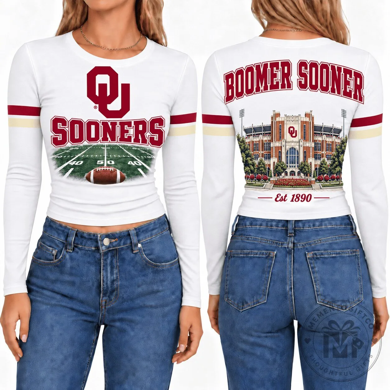 Oklahoma Sooners Football Team Women's Long Sleeve Shirt 2 Oklahoma Sooners Football Team Women's Long Sleeve Shirt