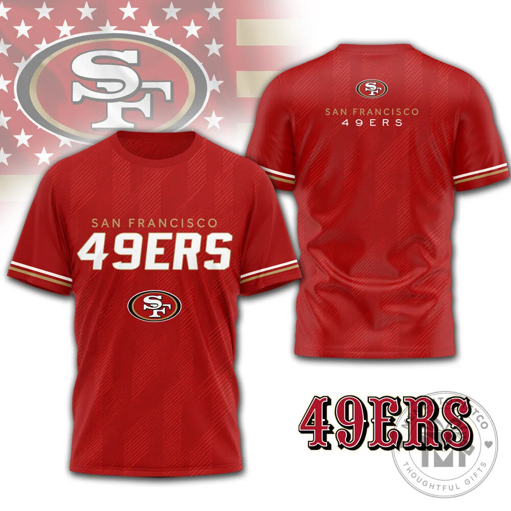 San Francisco 49ers NFL Football Team Red Fan Apparel T-Shirt