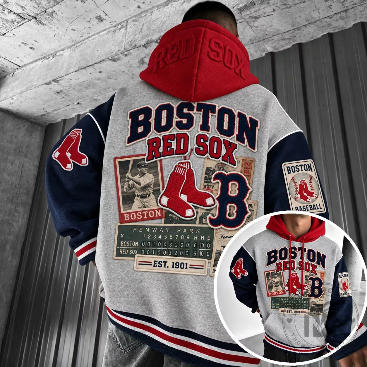 Boston Red Sox Fenway Park Baseball Scoreboard Hoodie