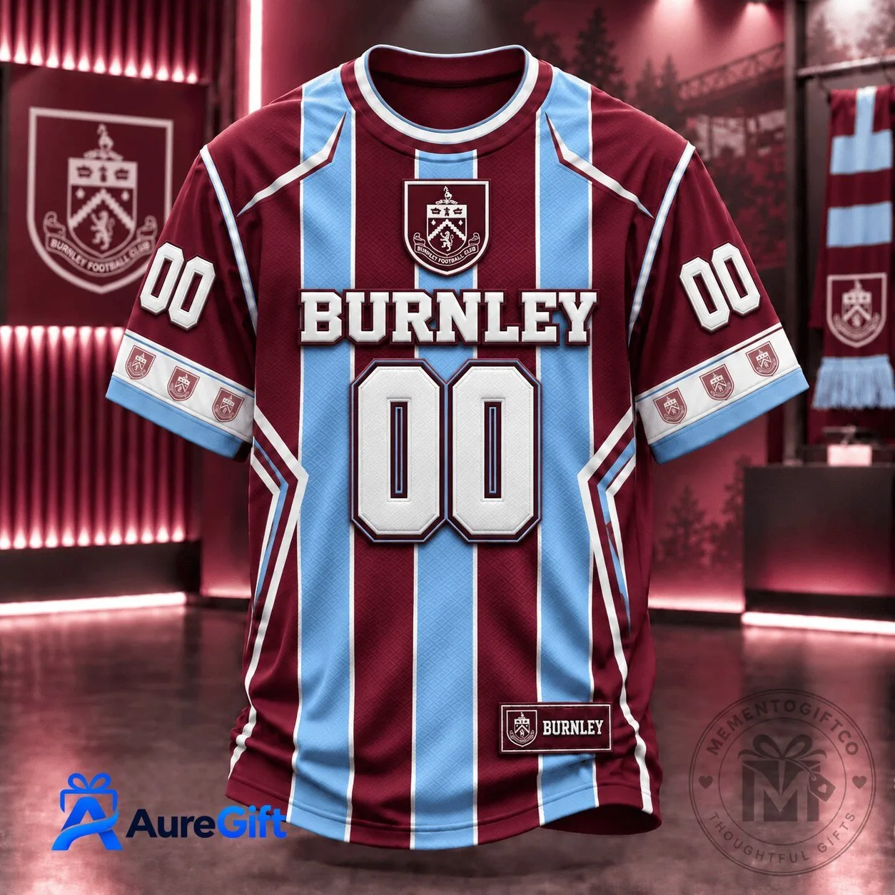 Burnley Football Club Personalized Home Kit Style Soccer Jersey