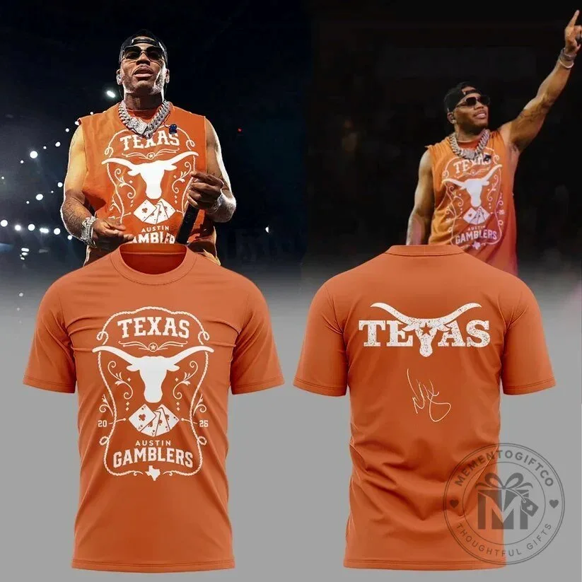 Austin Gamblers T-Shirt featuring Cornell Haynes Jr and Texas Longhorns Design