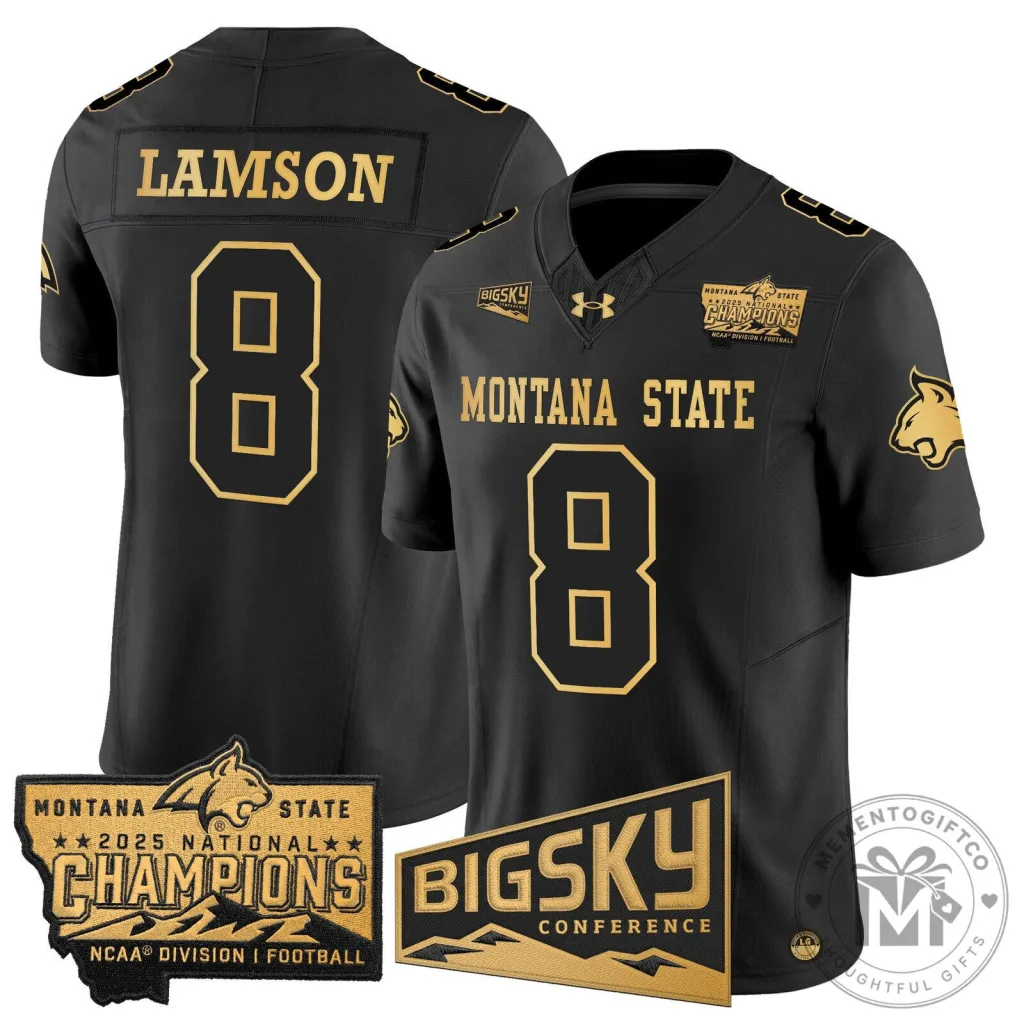2025 National Champion Football Jersey for Montana State Bobcats 2025 National Champion Football Jersey for Montana State Bobcats