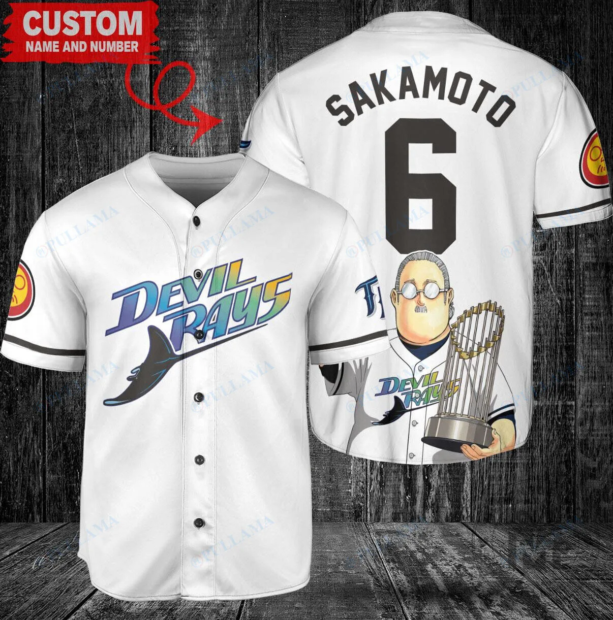 Tampa Bay Rays Baseball Sakamoto Days World Series Trophy Custom Baseball Jersey
