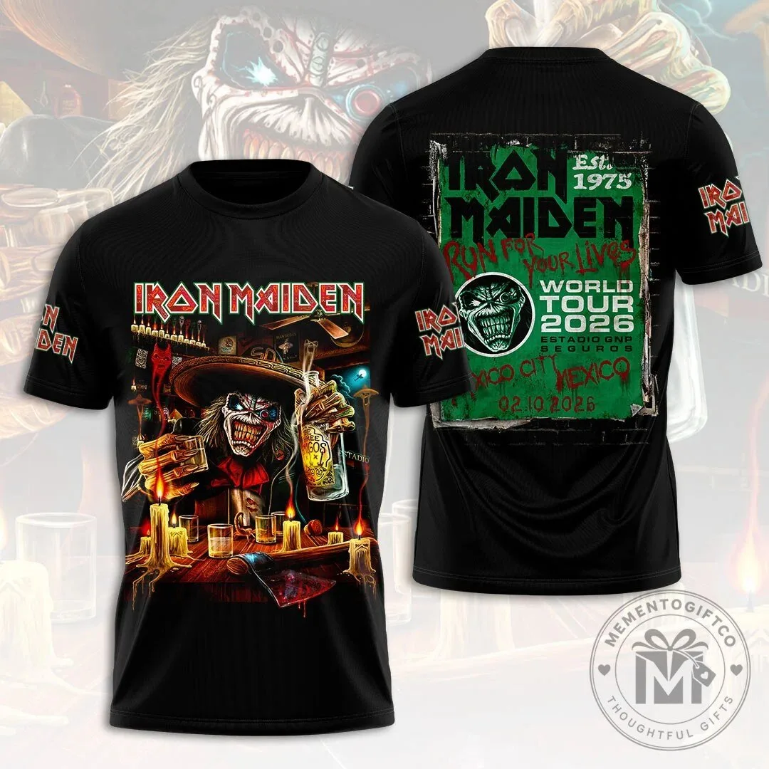 Iron Maiden 2026 World Tour Mexico Eddie The Trooper T-Shirt