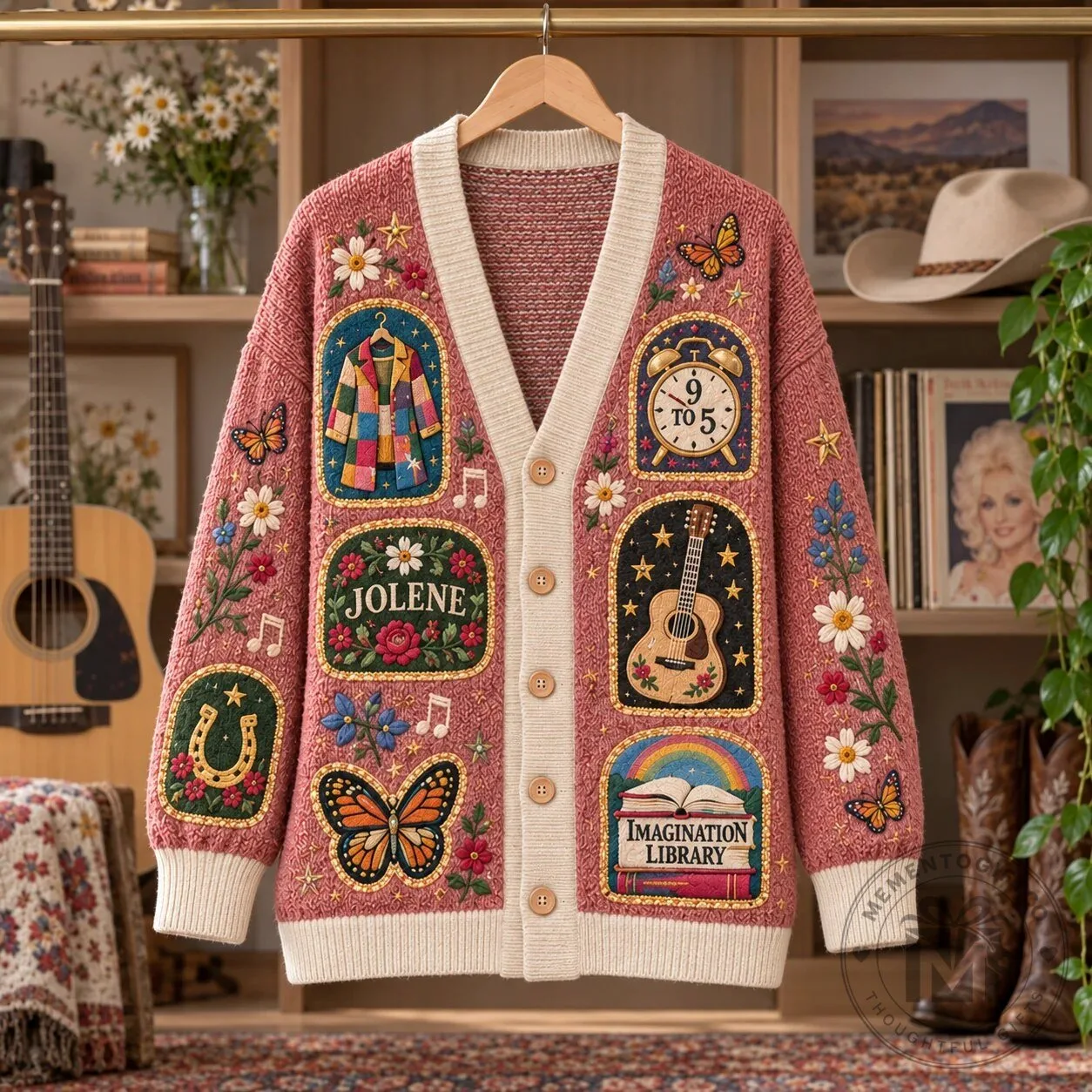 Dolly Parton Country Music Jolene 9 to 5 Imagination Library Cardigan