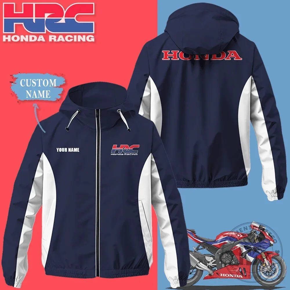 Honda Racing HRC Motorcycle Sportswear Personalized Full-Zip Jacket