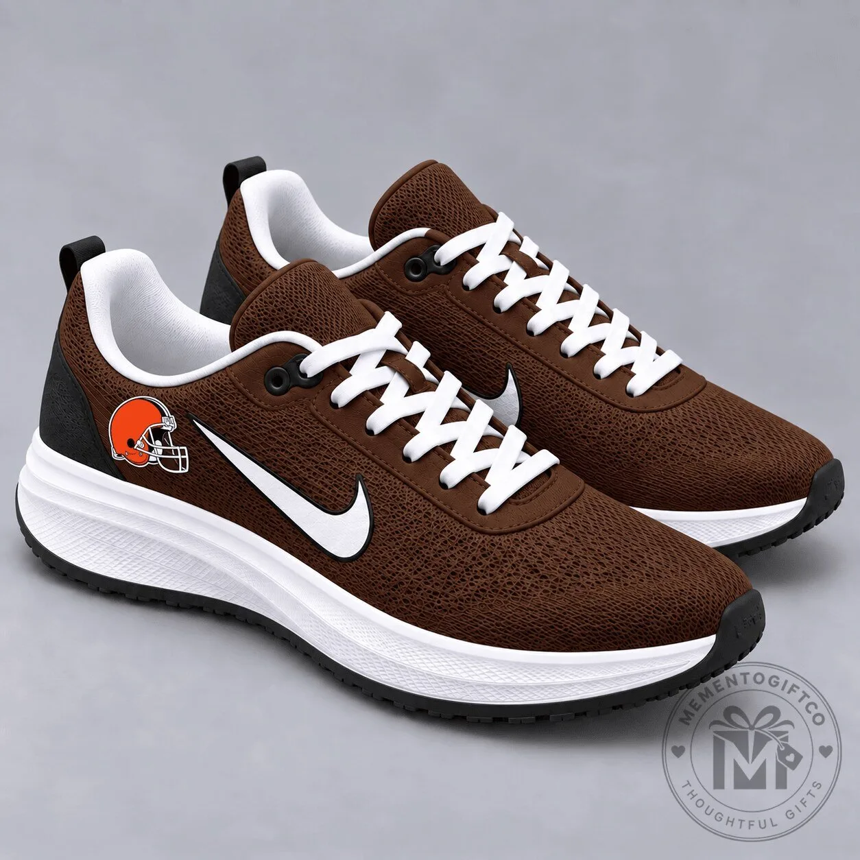 Cleveland Browns National Football League Team Logo Brown Athletic Shoes 1 Cleveland Browns National Football League Team Logo Brown Athletic Shoes