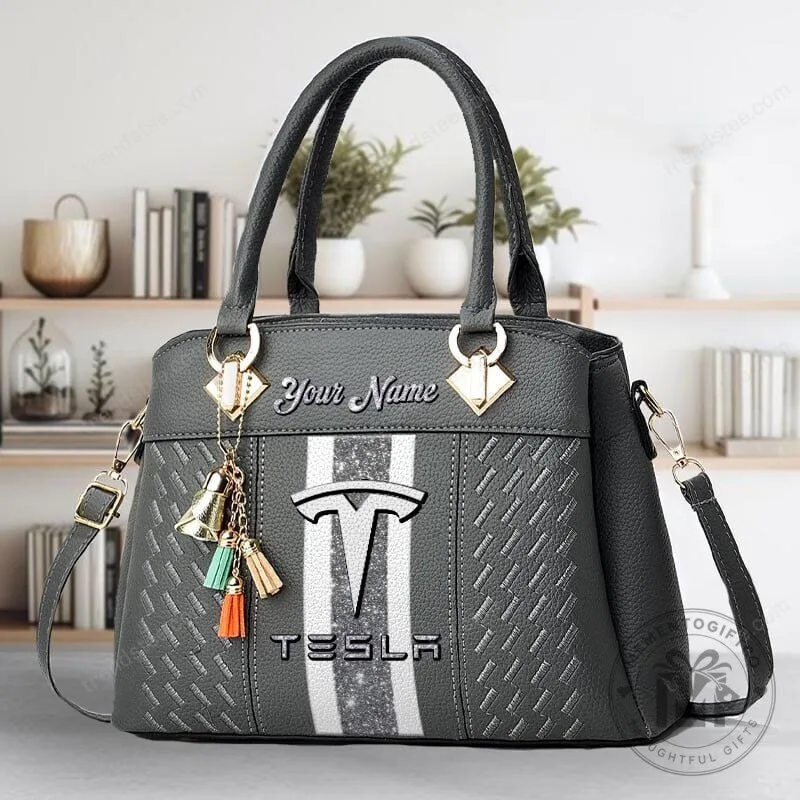 Tesla Custom Name Classic Leather Women's Handbag