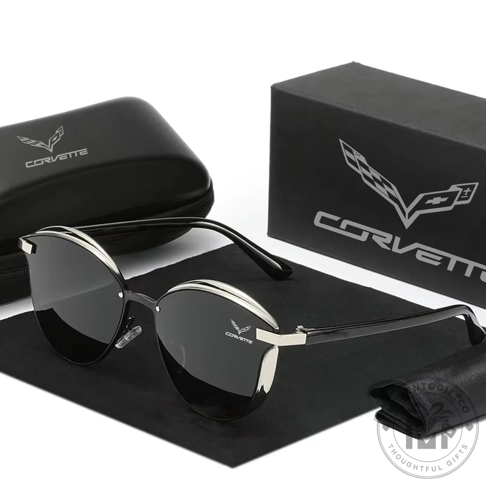 Corvette Cat Eye Polarized Sunglasses for Women, Stylish Driving Eyewear
