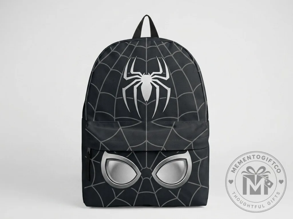 Spider-Man Black Suit Web Pattern Backpack for School and Travel Spider-Man Black Suit Web Pattern Backpack for School and Travel