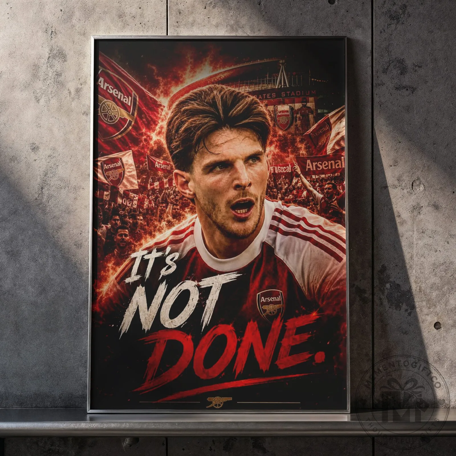 Declan Rice Arsenal Football Club It's Not Done Quote Poster