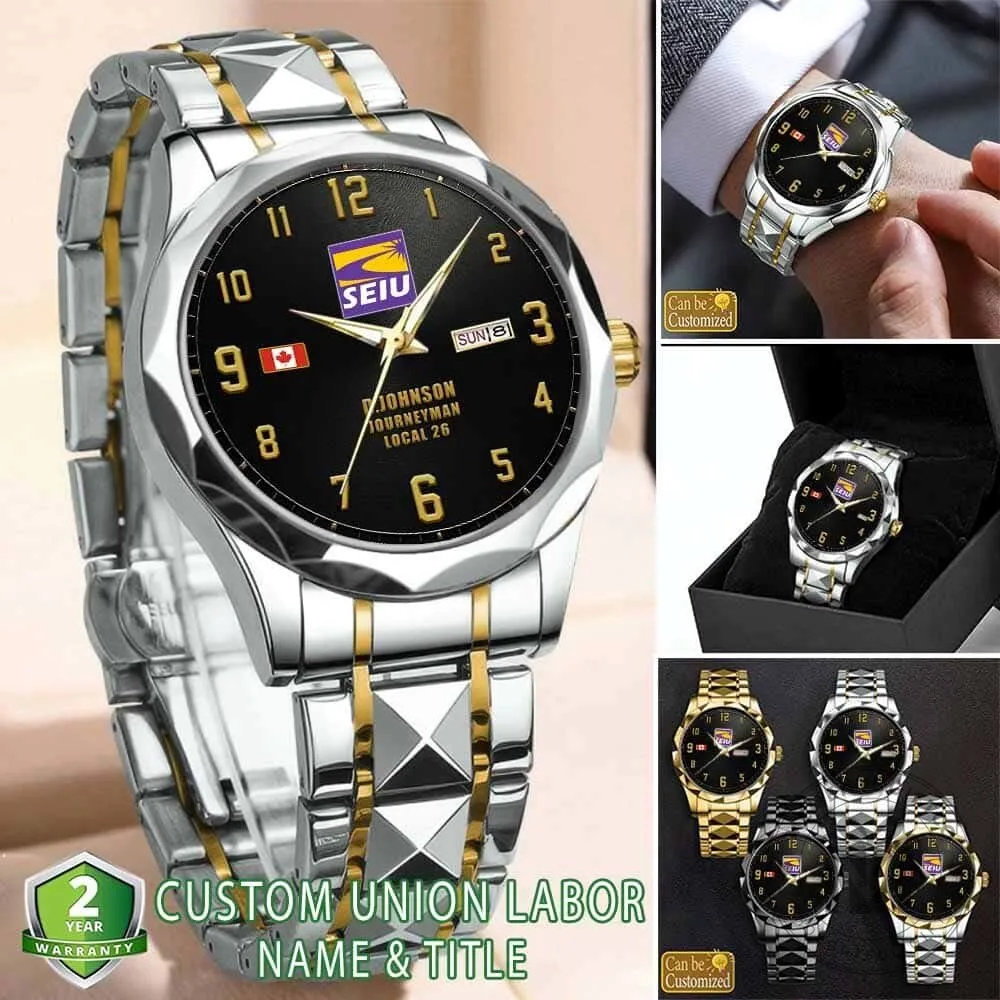 SEIU Service Employees International Union Stainless Steel Watch 9 SEIU Service Employees International Union Stainless Steel Watch