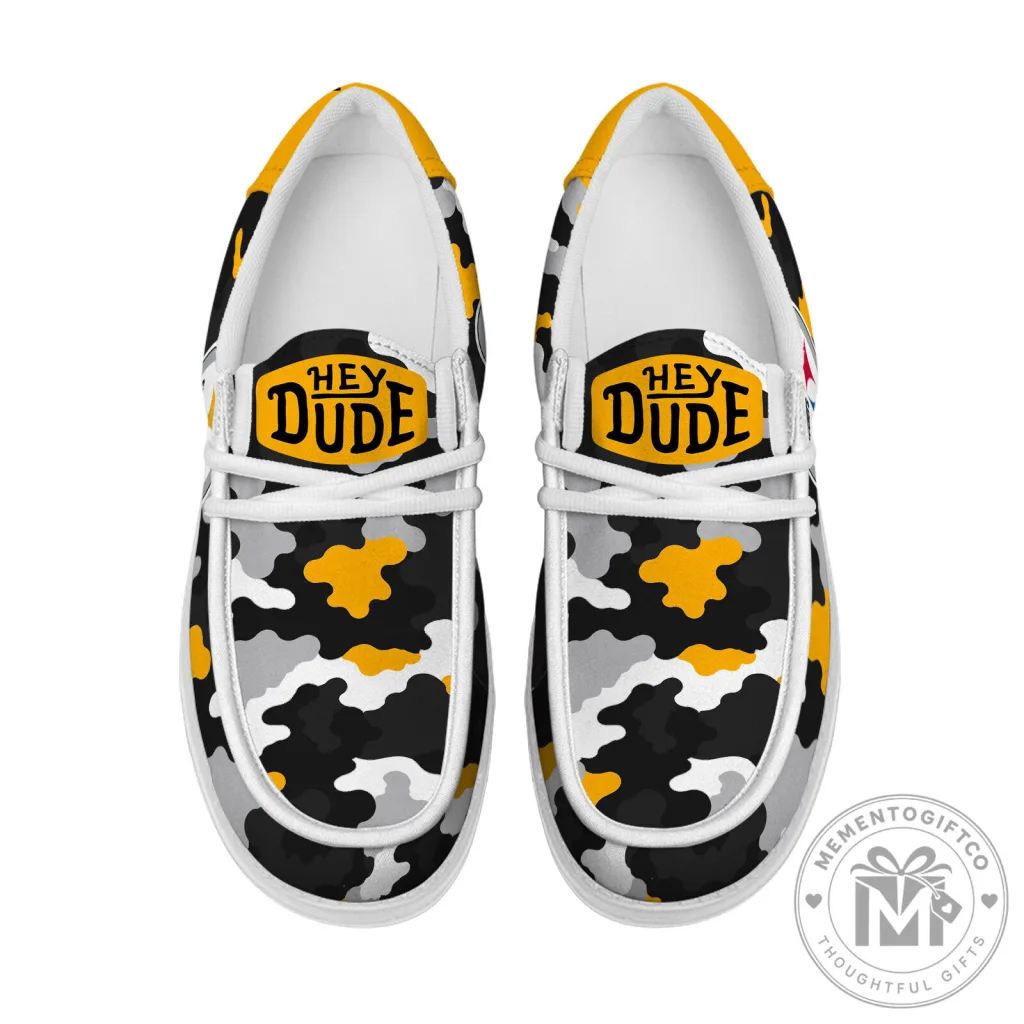 Pittsburgh Steelers Camouflage Hey Dude Style Slip-On Shoes Pittsburgh Steelers Camouflage Hey Dude Style Slip-On Shoes