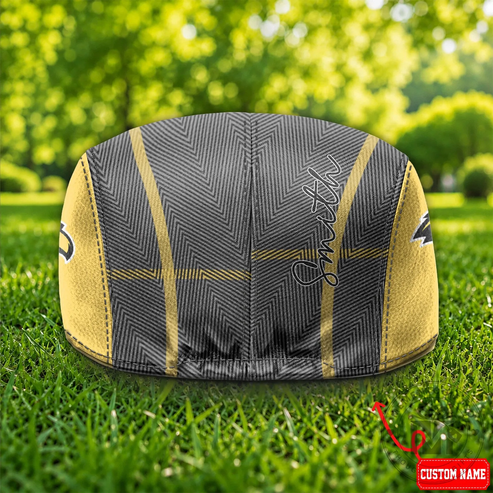 Southern Miss Golden Eagles Plaid Pattern Golf Flat Cap 11 Southern Miss Golden Eagles Plaid Pattern Golf Flat Cap