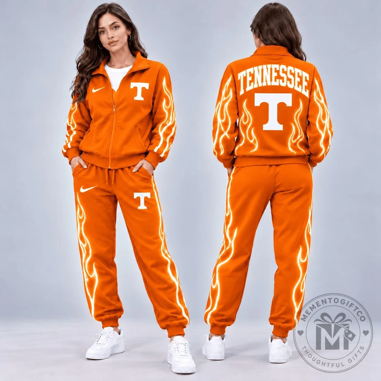 Tennessee Volunteers NCAA Neon Inferno Full-Zip Tracksuit Jacket and Pants Set