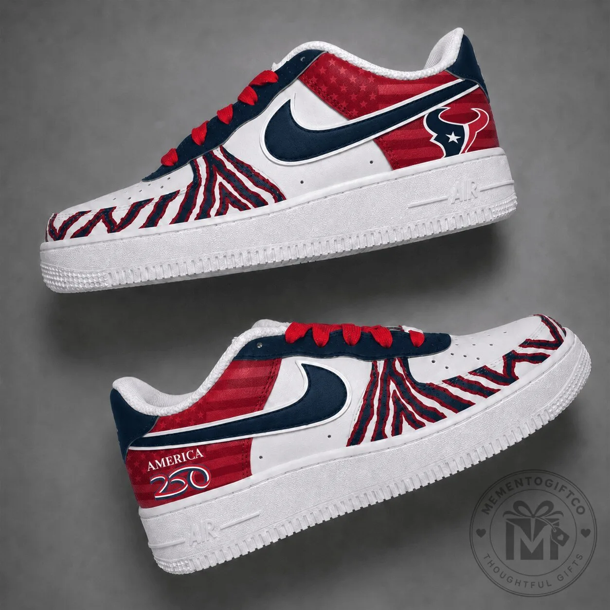 Houston Texans NFL 250 Years of Freedom Limited Edition Air Force 1 Shoes