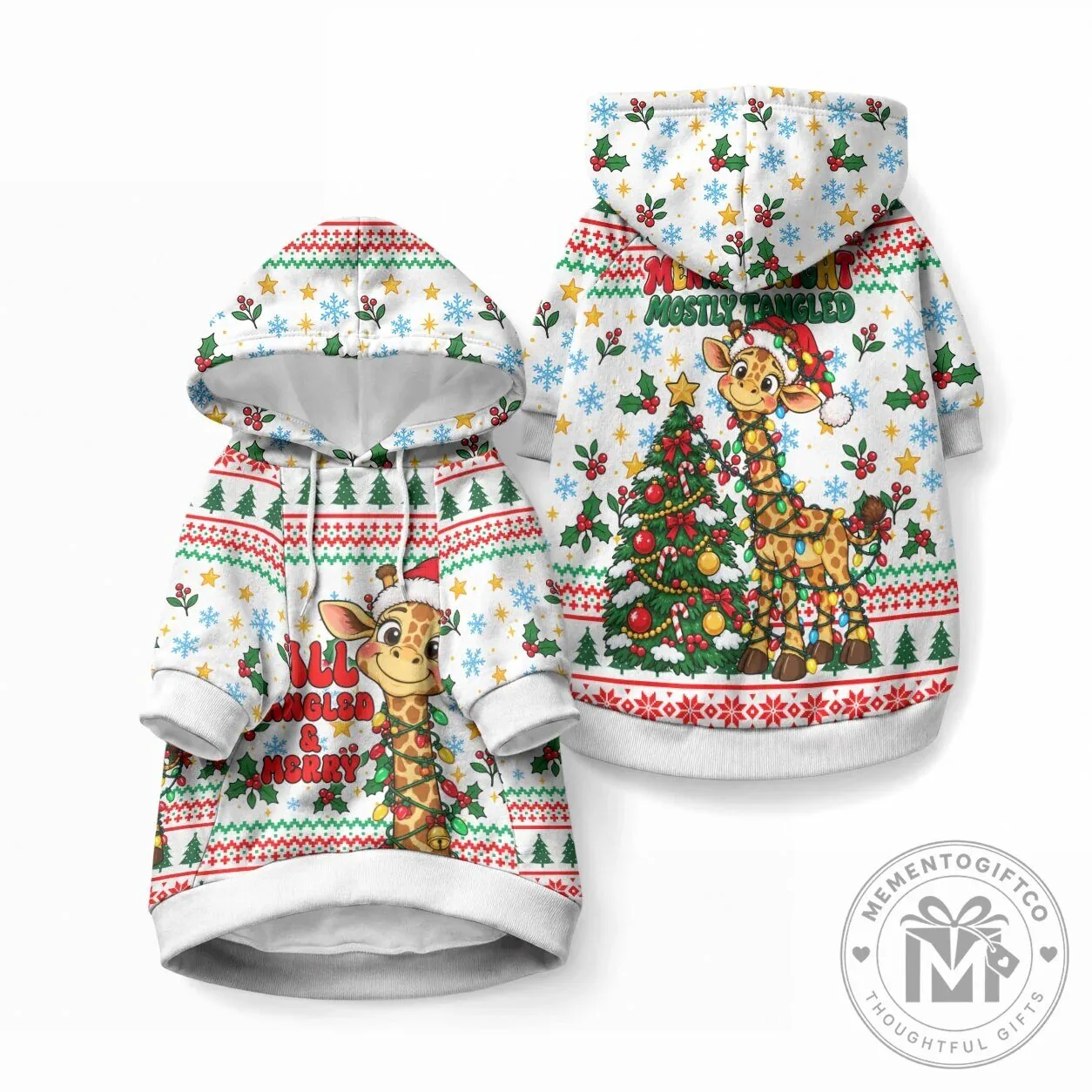 Cute Christmas Giraffe Lights Pet Hoodie Funny Tall Tangled Animal Santa Hat Dog Hoodie 11 Cute Christmas Giraffe Lights Pet Hoodie Funny Tall Tangled Animal Santa Hat Dog Hoodie