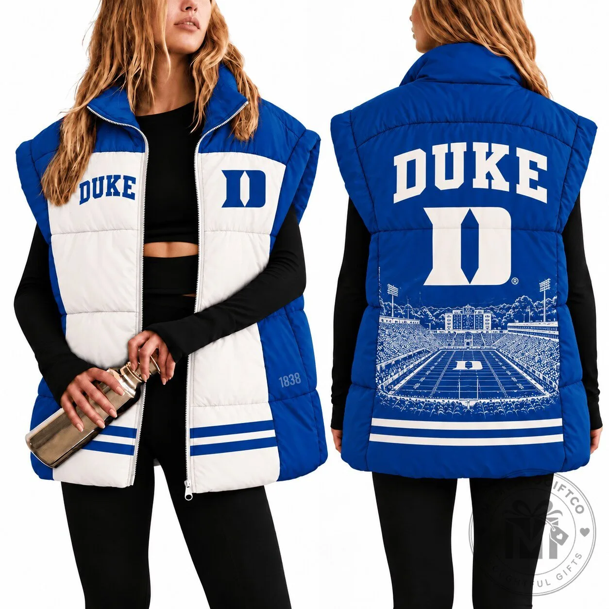 Duke Blue Devils University Football Stadium Puffer Vest
