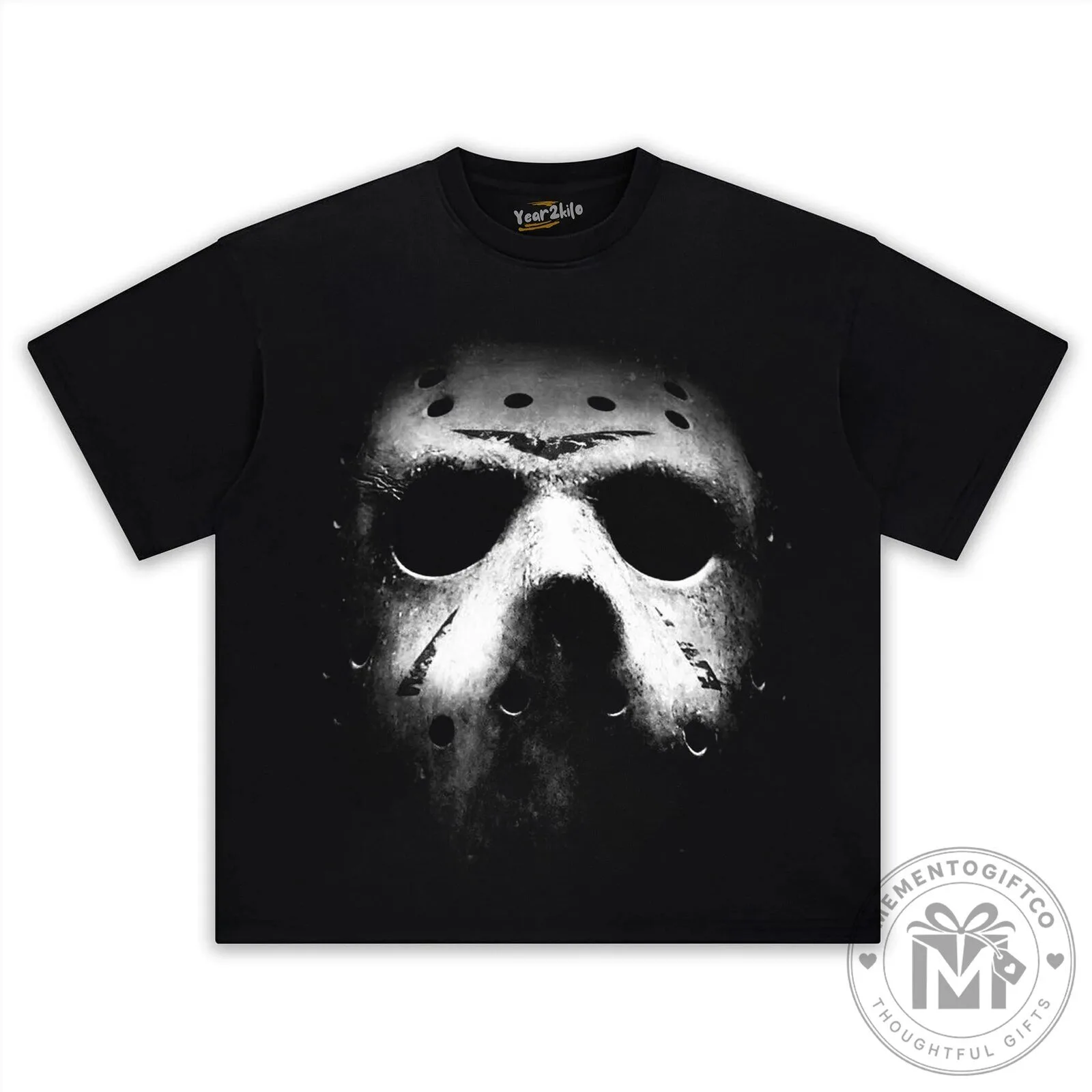 Friday the 13th Jason Voorhees Horror Movie Mask Black T-Shirt