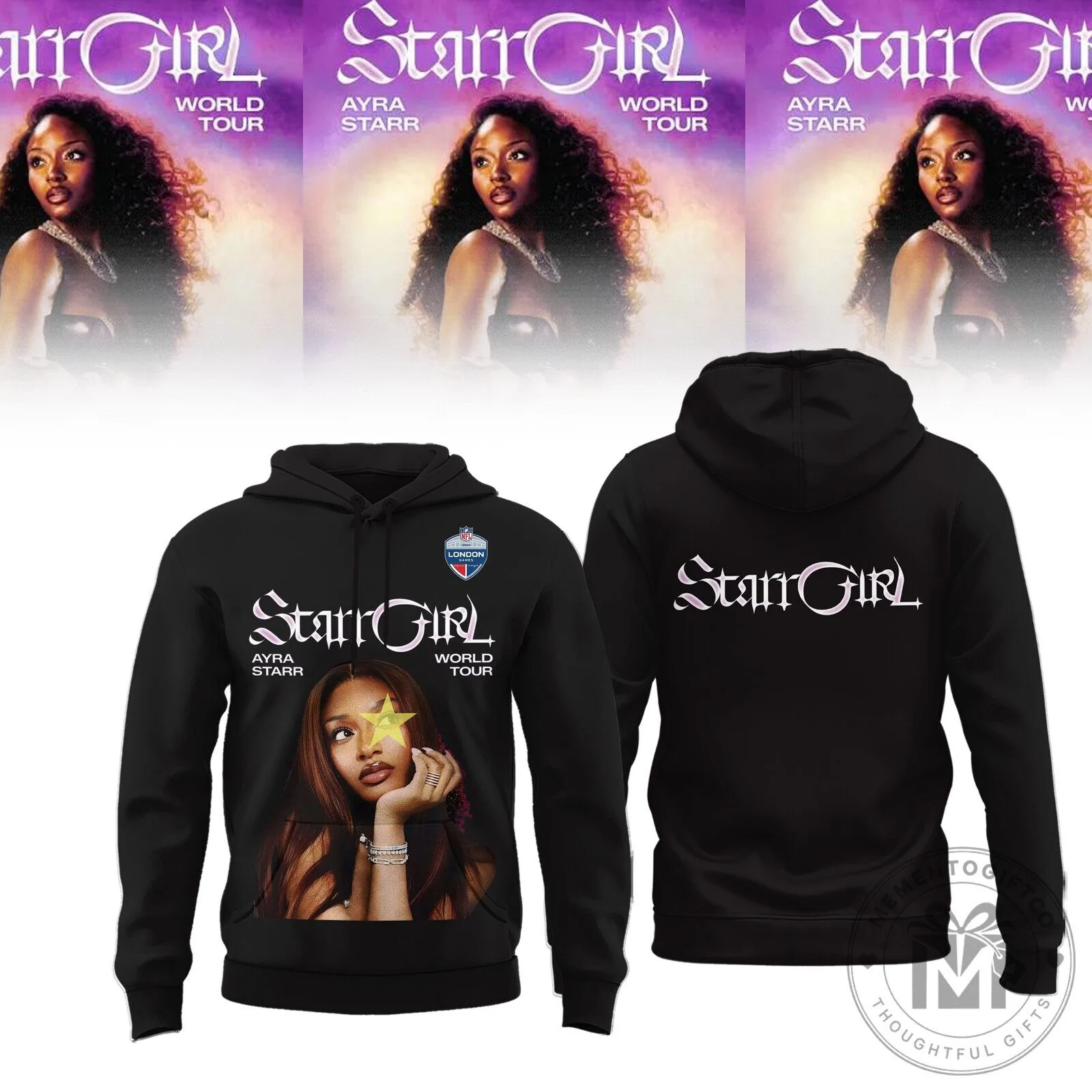 Ayra Starr Starrgirl World Tour Concert Music Album Black Hoodie