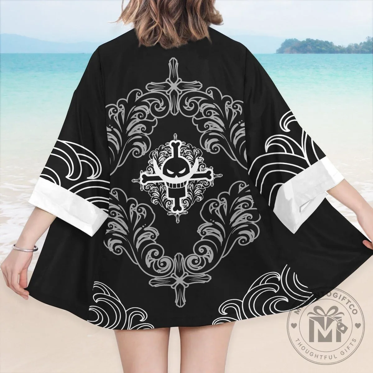 One Piece Whitebeard Pirates Jolly Roger Kimono Cardigan 17 One Piece Whitebeard Pirates Jolly Roger Kimono Cardigan