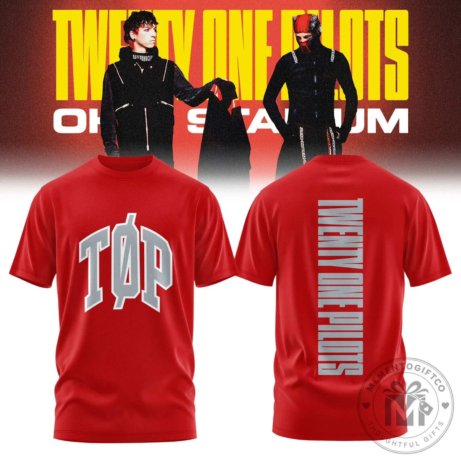 Twenty One Pilots Ohio Stadium Concert Red Band Music T-Shirt
