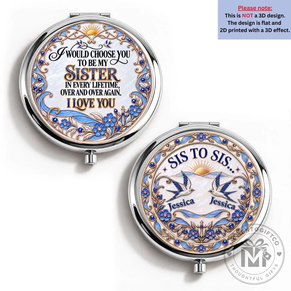 Personalized Sisters Chosen In Every Lifetime Compact Mirror 13 Personalized Sisters Chosen In Every Lifetime Compact Mirror