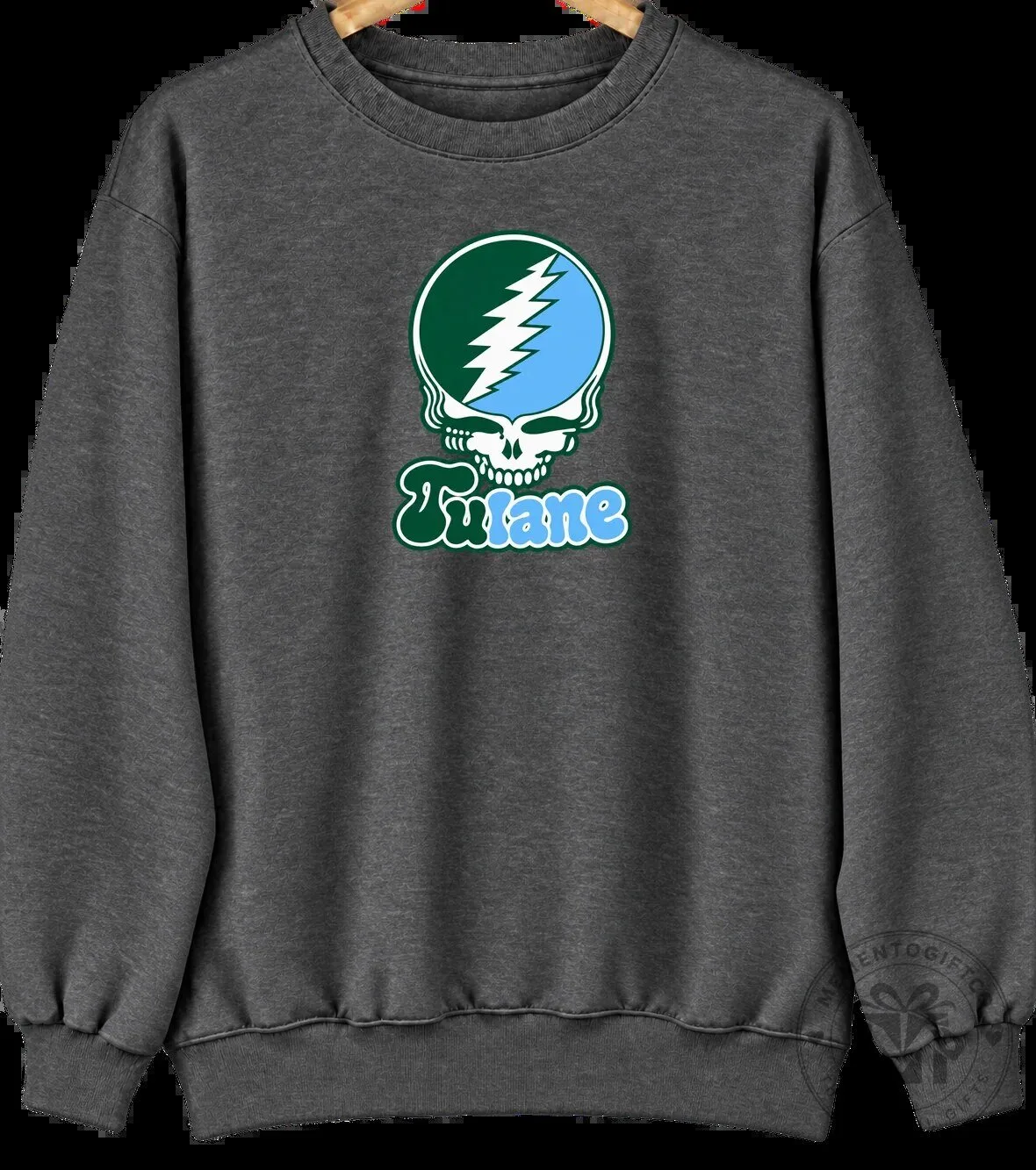 Tulane University Grateful Dead Steal Your Face Skull Crewneck Sweatshirt