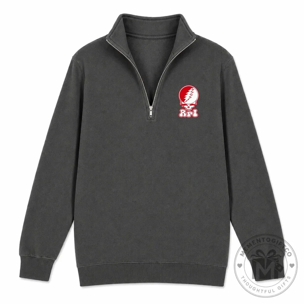 Rensselaer Polytechnic Institute Steal Your Face Quarter-Zip Sweatshirt Rensselaer Polytechnic Institute Steal Your Face Quarter-Zip Sweatshirt