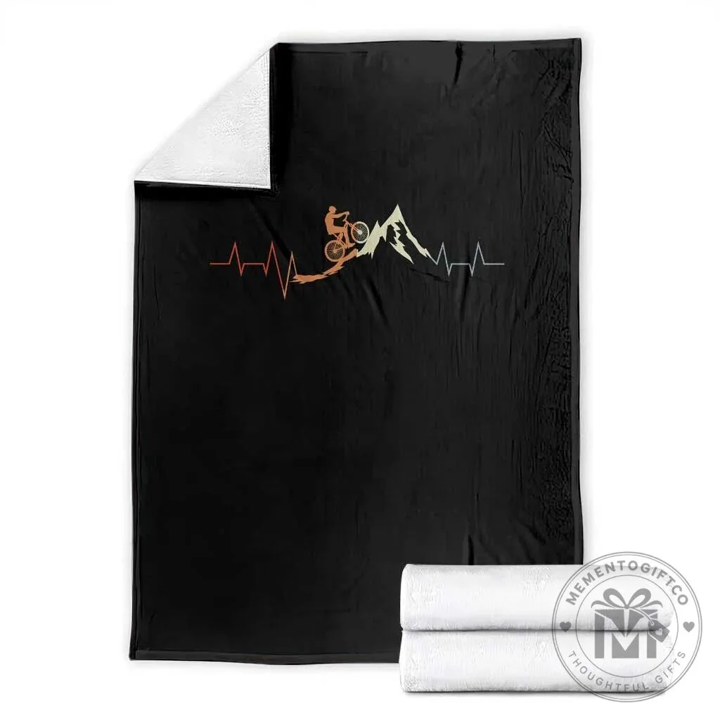 Mountain Biking Lover Heartbeat Bicycle Outdoor Adventure Soft Fleece Blanket 6 Mountain Biking Lover Heartbeat Bicycle Outdoor Adventure Soft Fleece Blanket
