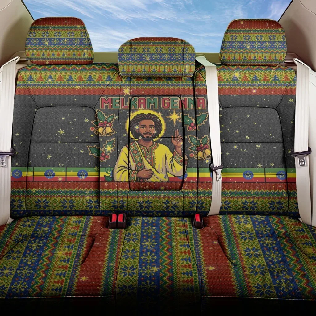 Ethiopian Melkam Genna Jesus Christmas Holiday Car Seat Cover Ethiopian Melkam Genna Jesus Christmas Holiday Car Seat Cover