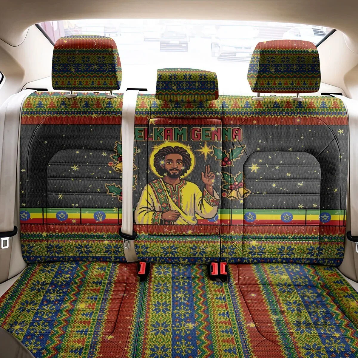 Ethiopian Melkam Genna Jesus Christmas Holiday Car Seat Cover 8 Ethiopian Melkam Genna Jesus Christmas Holiday Car Seat Cover